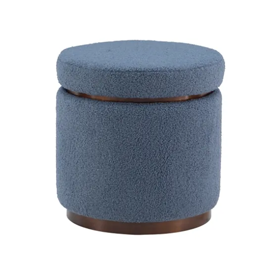Sherpa Upholstered Storage Ottoman-Kirkland's Home Flash Sale