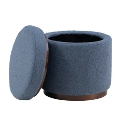 Sherpa Upholstered Storage Ottoman-Kirkland's Home Flash Sale