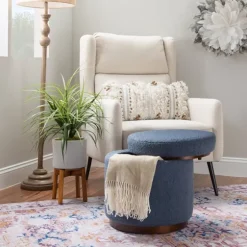 Sherpa Upholstered Storage Ottoman-Kirkland's Home Flash Sale