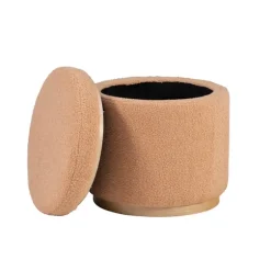 Sherpa Upholstered Storage Ottoman-Kirkland's Home Online
