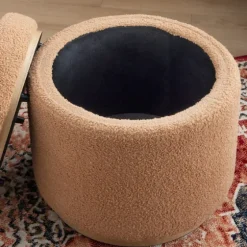 Sherpa Upholstered Storage Ottoman-Kirkland's Home Online