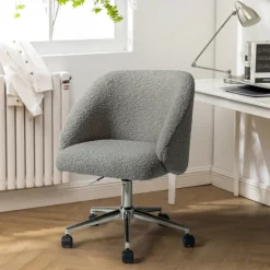 Sherpa Upholstered Swivel Office Chair-Kirkland's Home Hot