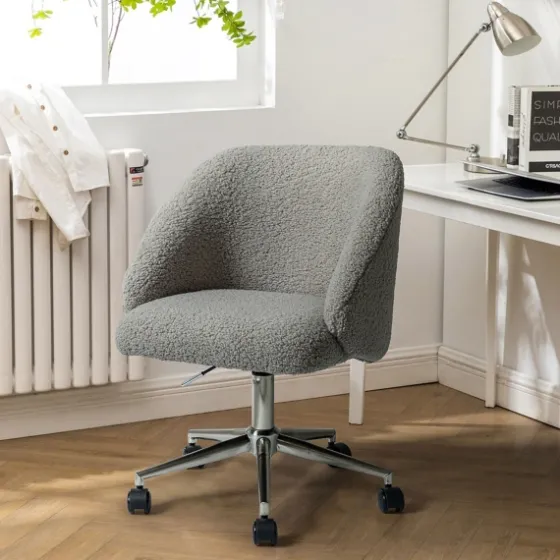 Sherpa Upholstered Swivel Office Chair-Kirkland's Home Hot
