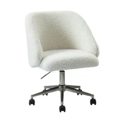 Sherpa Upholstered Swivel Office Chair-Kirkland's Home Outlet