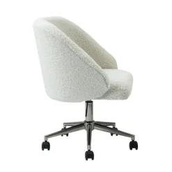 Sherpa Upholstered Swivel Office Chair-Kirkland's Home Outlet