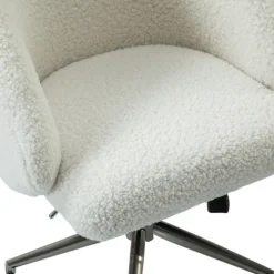 Sherpa Upholstered Swivel Office Chair-Kirkland's Home Outlet