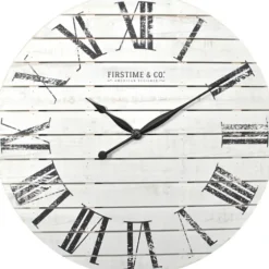 Shiplap Coastal Wall Clock, 29 In.-Kirkland's Home Hot