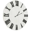 Shiplap Whitewashed Wooden Wall Clock-Kirkland's Home Online