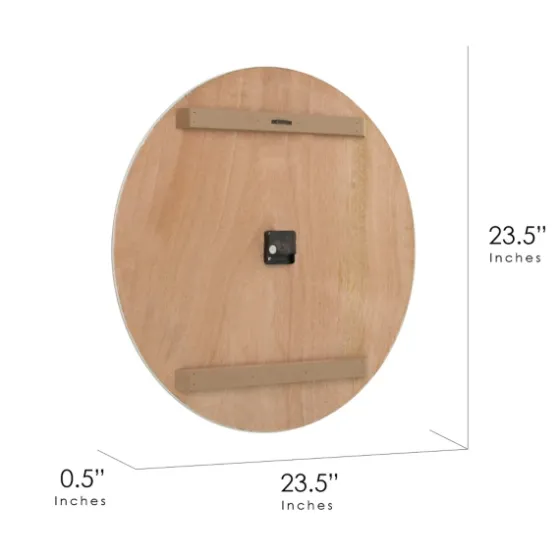 Shiplap Whitewashed Wooden Wall Clock-Kirkland's Home Online