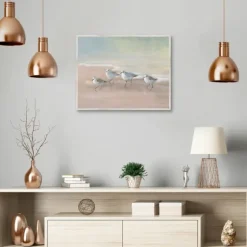 Shorebirds On The Sand Framed Canvas Art Print-Kirkland's Home Clearance