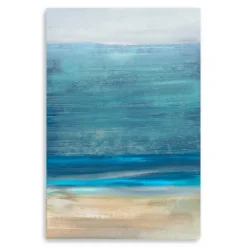 Shoreline Brushstrokes Canvas Art Print, 32X48 In.-Kirkland's Home Outlet