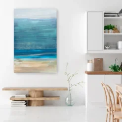 Shoreline Brushstrokes Canvas Art Print, 32X48 In.-Kirkland's Home Outlet