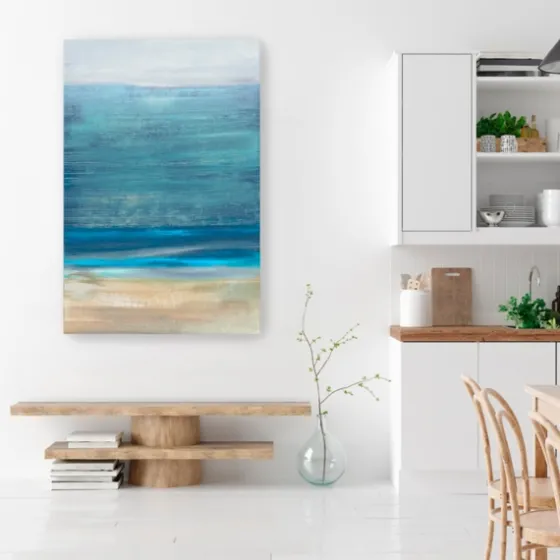 Shoreline Brushstrokes Canvas Art Print, 32X48 In.-Kirkland's Home Outlet
