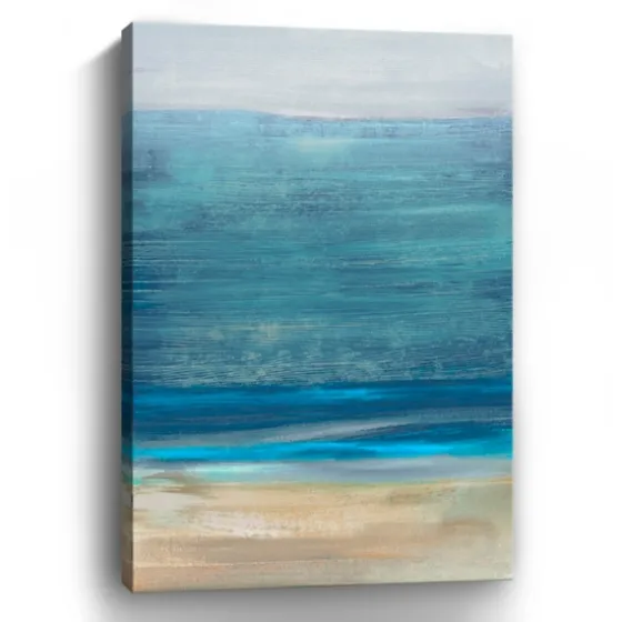 Shoreline Brushstrokes Canvas Art Print, 32X48 In.-Kirkland's Home Outlet