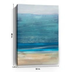 Shoreline Brushstrokes Canvas Art Print, 32X48 In.-Kirkland's Home Outlet