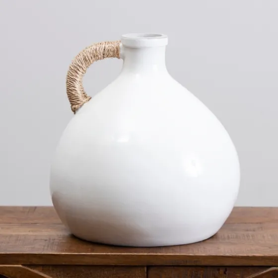 Short Jug Vase With Rope Handle-Kirkland's Home Outlet