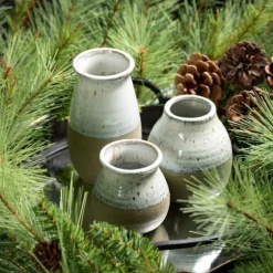 Short Terracotta Two-Tone Speckled Vases, Set Of 3-Kirkland's Home Hot