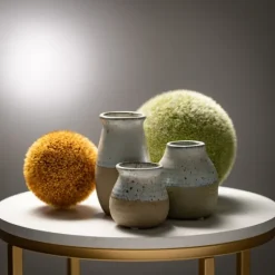 Short Terracotta Two-Tone Speckled Vases, Set Of 3-Kirkland's Home Hot