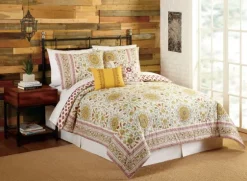 Shyla Yellow Vinework Queen 5-Pc. Comforter Set-Kirkland's Home Cheap