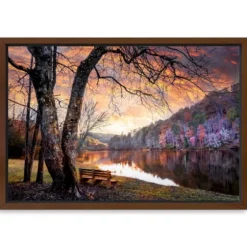 Silence Of Sunset Framed Canvas Art Print-Kirkland's Home Sale