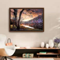 Silence Of Sunset Framed Canvas Art Print-Kirkland's Home Sale