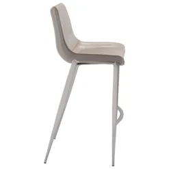 Silver & Beige Faux Leather Bar Stools, Set Of 2-Kirkland's Home Cheap