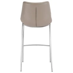 Silver & Beige Faux Leather Bar Stools, Set Of 2-Kirkland's Home Cheap