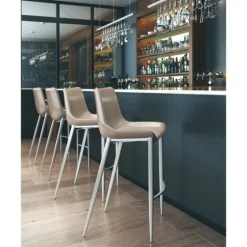 Silver & Beige Faux Leather Bar Stools, Set Of 2-Kirkland's Home Cheap