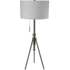 Silver Adjustable Tripod Base Floor Lamp-Kirkland's Home Outlet