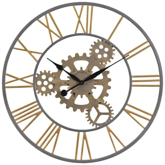 Silver And Gold Benton Gears Wall Clock-Kirkland's Home Best Sale