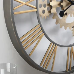 Silver And Gold Benton Gears Wall Clock-Kirkland's Home Best Sale