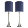 Silver And Tapered Table Lamps, Set Of 2-Kirkland's Home Cheap