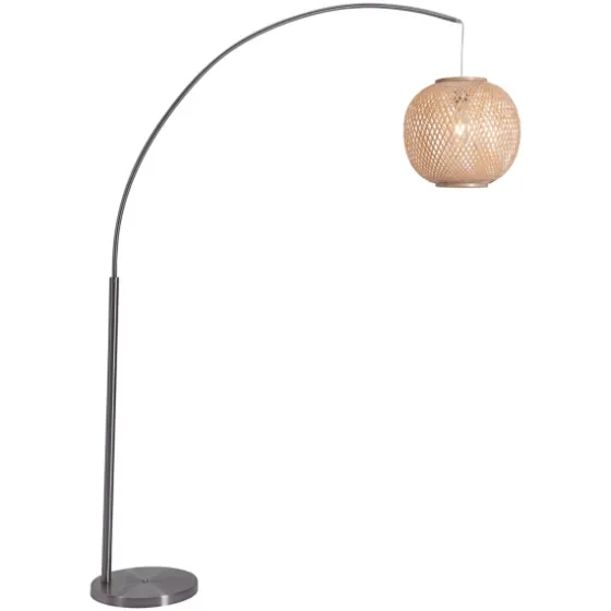 Silver Arch Woven Shade Floor Lamp-Kirkland's Home Outlet