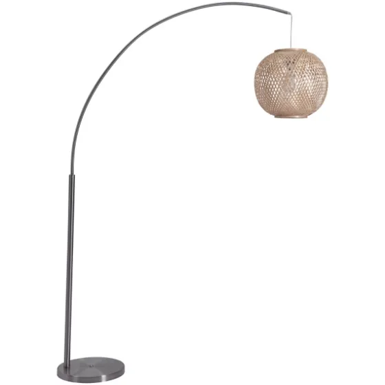 Silver Arch Woven Shade Floor Lamp-Kirkland's Home Outlet