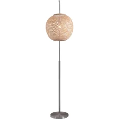 Silver Arch Woven Shade Floor Lamp-Kirkland's Home Outlet