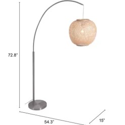 Silver Arch Woven Shade Floor Lamp-Kirkland's Home Outlet