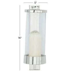Silver Assymetrical Modern Sconce-Kirkland's Home Best