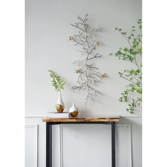 Silver Branches And Birds Metal Wall Plaque-Kirkland's Home Outlet
