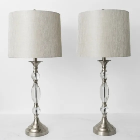 Silver Crystal Table Lamp, Set Of 2-Kirkland's Home Best