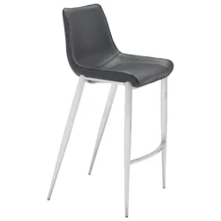 Silver Faux Leather Bar Stools, Set Of 2-Kirkland's Home Discount