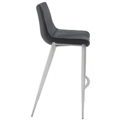 Silver Faux Leather Bar Stools, Set Of 2-Kirkland's Home Discount