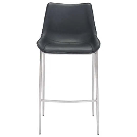 Silver Faux Leather Bar Stools, Set Of 2-Kirkland's Home Discount