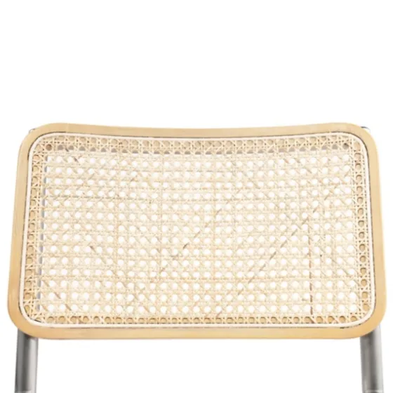 Silver Framed Woven Cane Dining Chairs, Set Of 2-Kirkland's Home Cheap