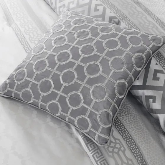 Silver Geometric Stripes 7-Pc. King Comforter Set-Kirkland's Home Shop