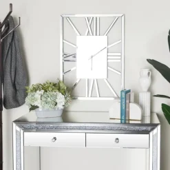 Silver Glass Frame Wall Clock-Kirkland's Home Fashion