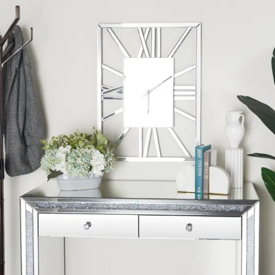 Silver Glass Frame Wall Clock-Kirkland's Home Fashion