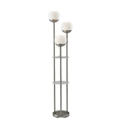 Silver Globe 3-Light Shelf Floor Lamp-Kirkland's Home New