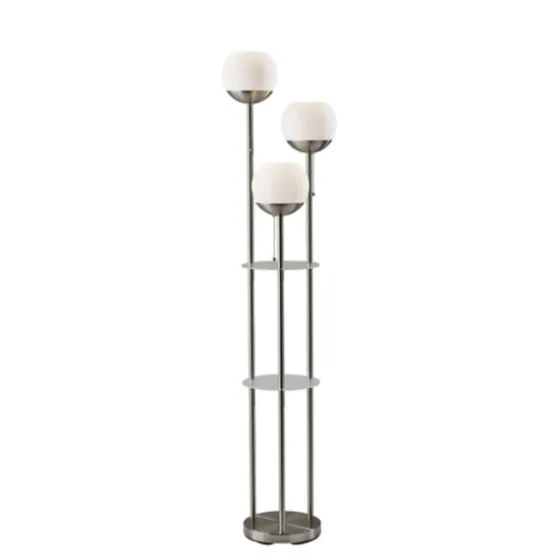 Silver Globe 3-Light Shelf Floor Lamp-Kirkland's Home New
