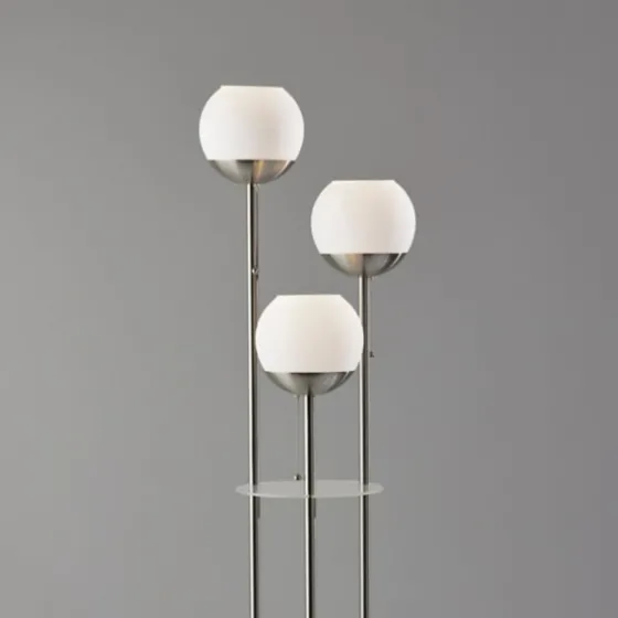 Silver Globe 3-Light Shelf Floor Lamp-Kirkland's Home New