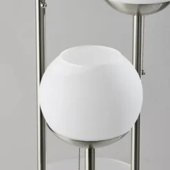 Silver Globe 3-Light Shelf Floor Lamp-Kirkland's Home New